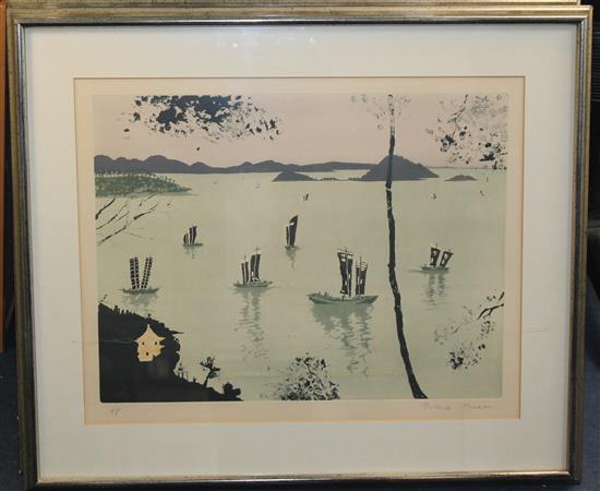 Patrick Procktor (1936-2003) Views in Japan, 18 x 24in.